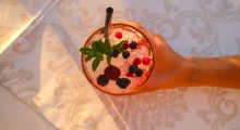 Signature cocktail served at Theodosi Restaurant Chania